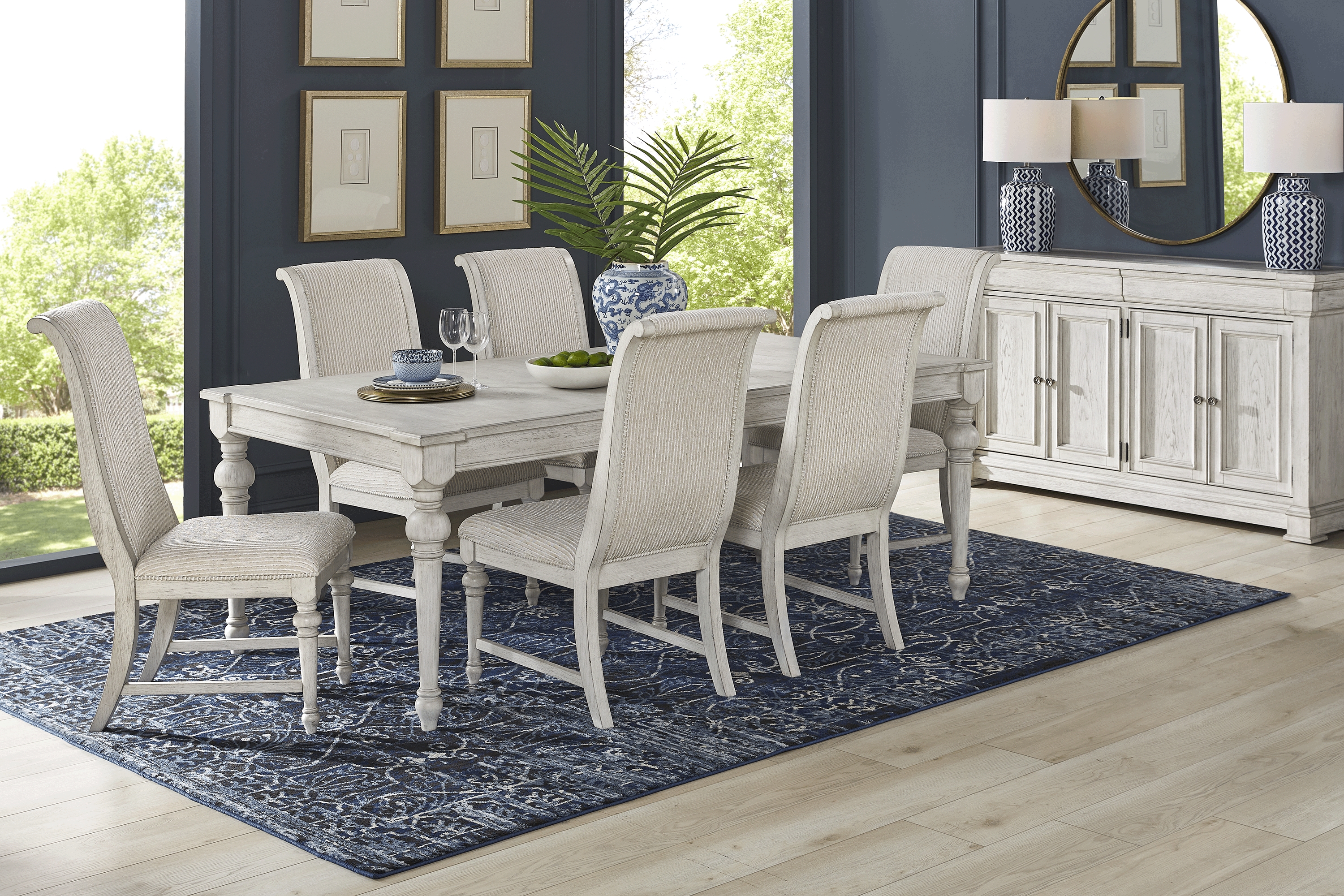 Landon Creek White Rectangle Dining Table - Thumbnail - Image 2