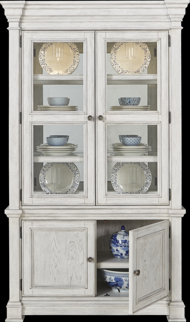 Landon Creek White China Cabinet - Thumbnail - Image 2