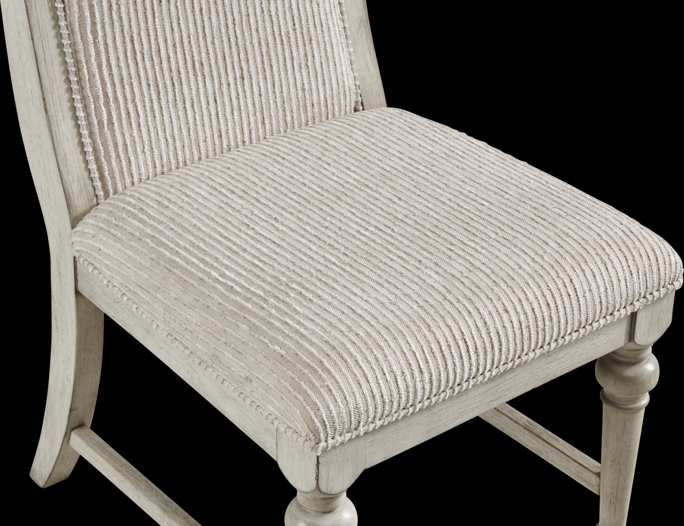 Landon Creek White 5 Pc Round Dining Room with Upholstered Side Chairs - Thumbnail - Image 7