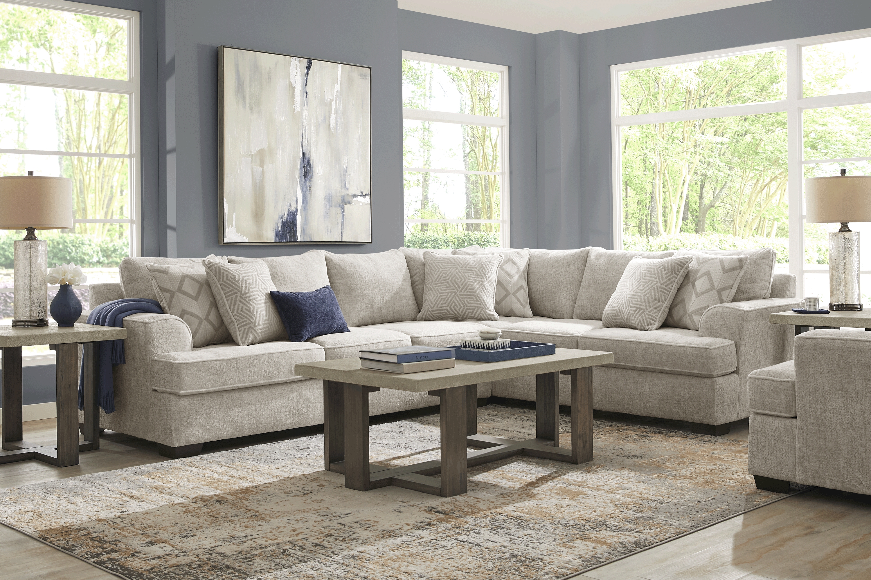 Landon Hills Cream 2 Pc Sectional - Thumbnail - Image 2