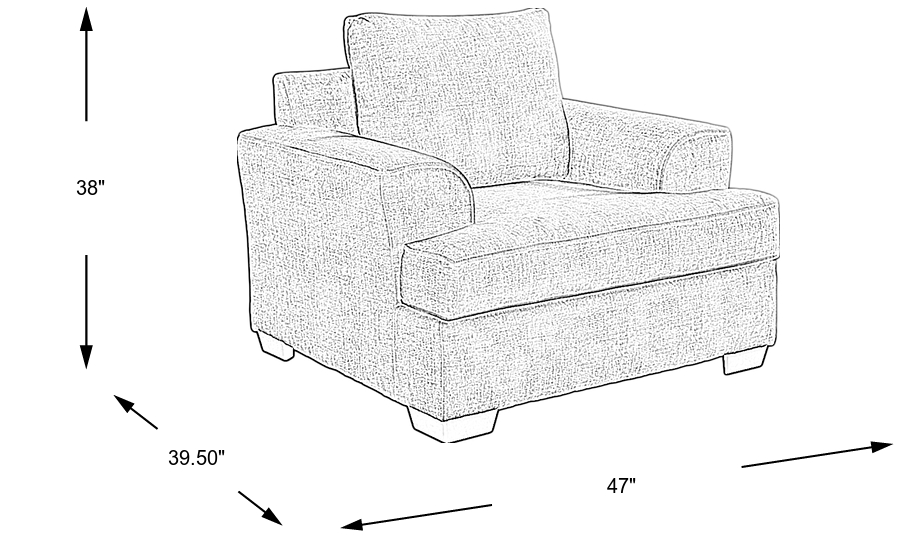 Dimension Image. Please refer to the Dimension Tab on this page for dimension details.