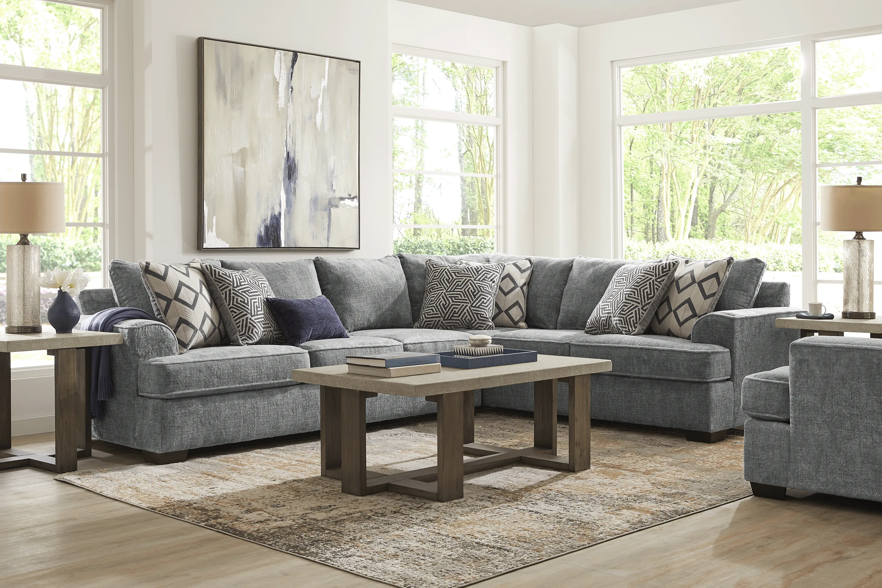 Landon Hills Gray 2 Pc Sectional - Thumbnail - Image 2
