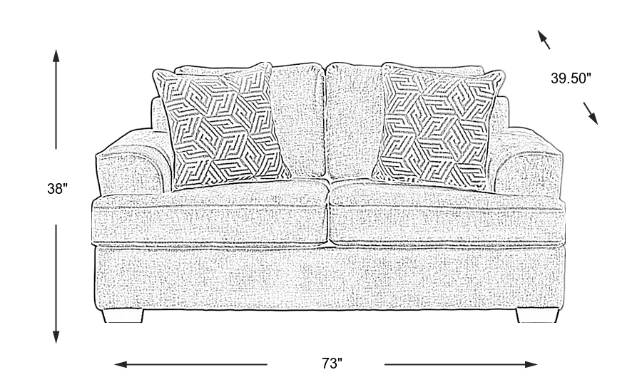 Dimension Image. Please refer to the Dimension Tab on this page for dimension details.