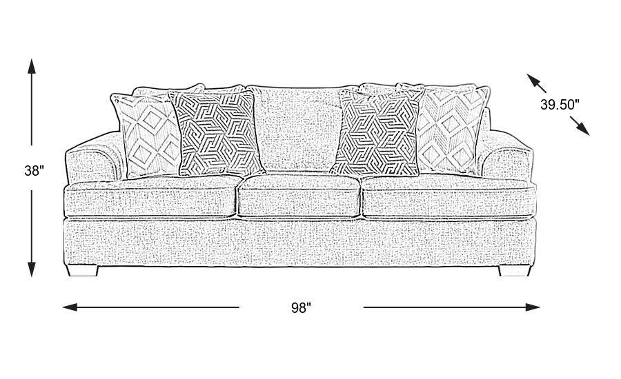 Dimension Image. Please refer to the Dimension Tab on this page for dimension details.