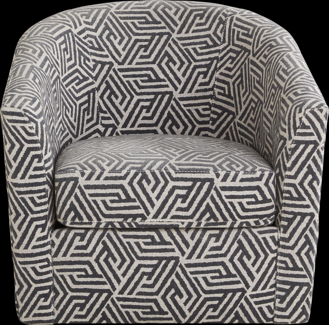 Landon Hills Gray Swivel Chair - Thumbnail - Image 2