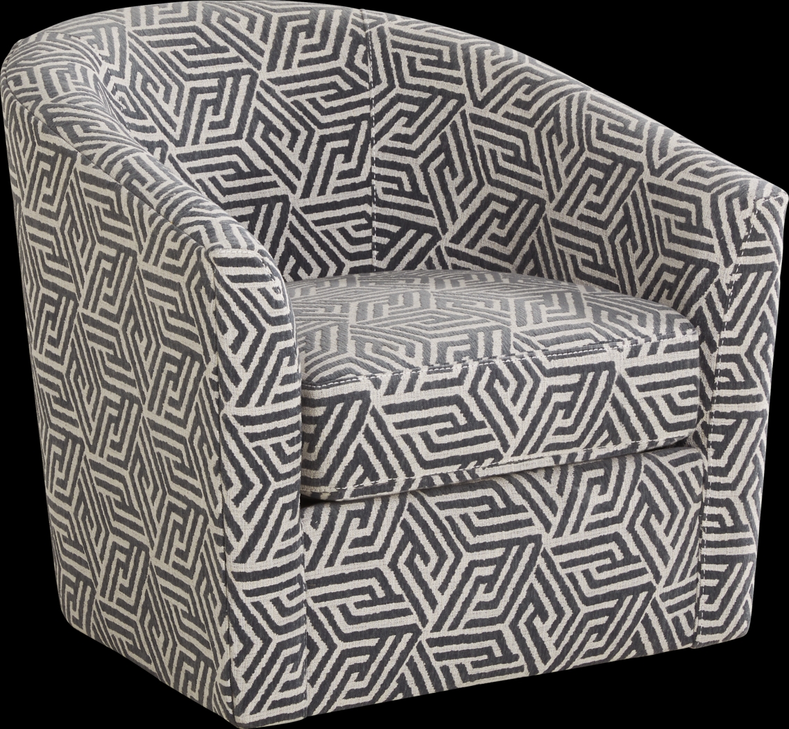 Landon Hills Gray Swivel Chair - Thumbnail - Image 1