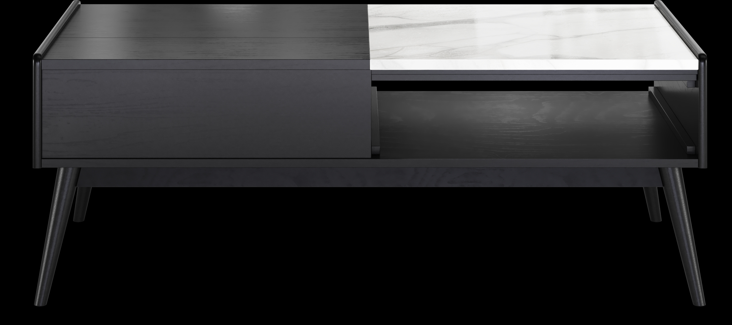 Lanette Black Lift-Top Cocktail Table - Thumbnail - Image 2