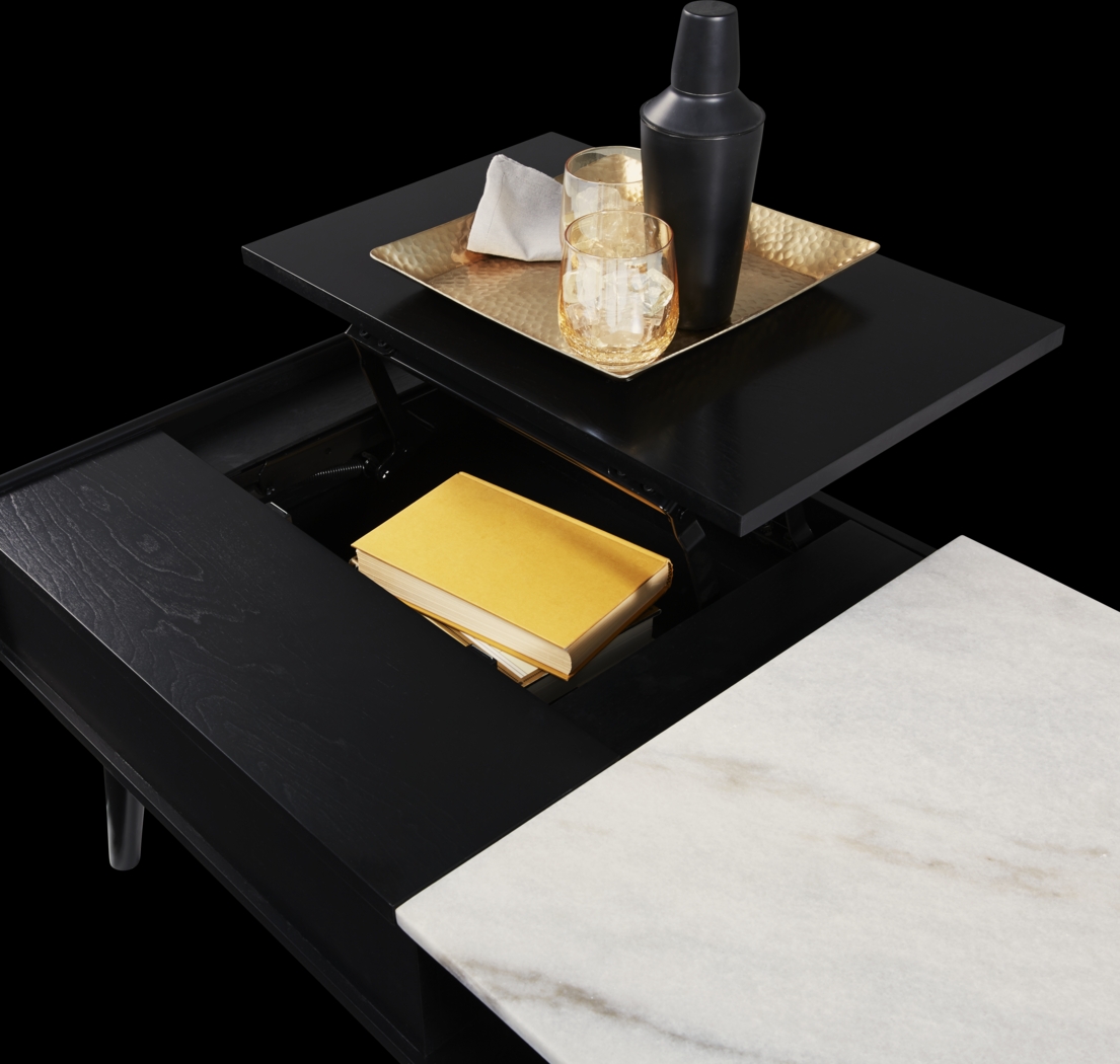 Lanette Black Lift-Top Cocktail Table - Thumbnail - Image 3