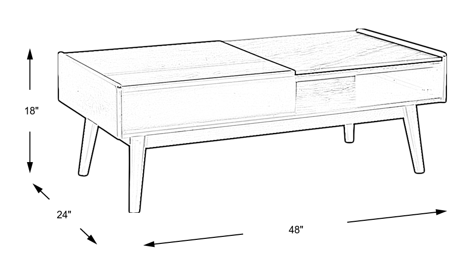Dimension Image. Please refer to the Dimension Tab on this page for dimension details.