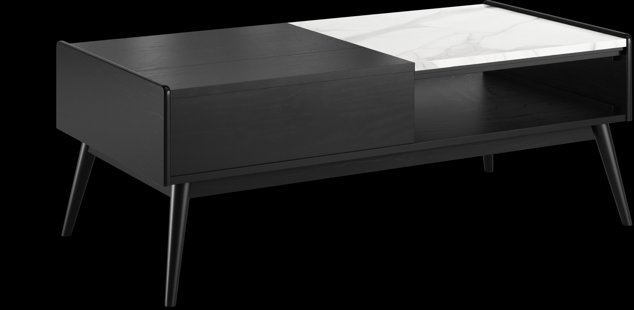 Lanette Black Lift-Top Cocktail Table - Thumbnail - Image 1