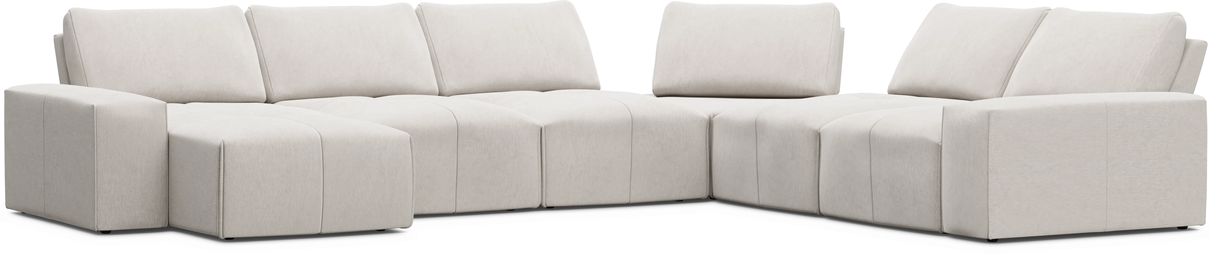Laney Beige 6 Pc Sectional - Thumbnail - Image 1