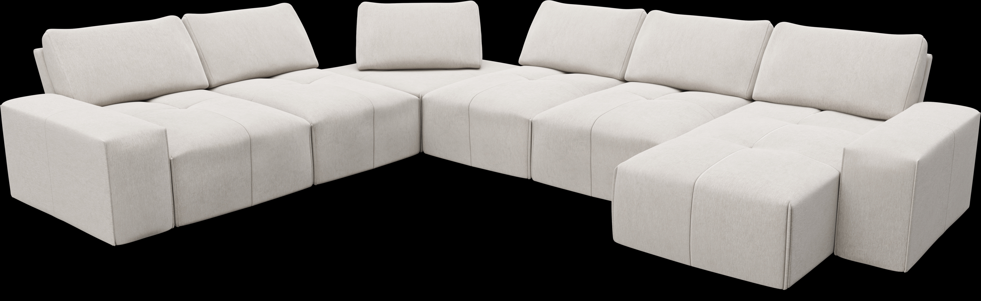 Laney Beige 6 Pc Sectional - Thumbnail - Image 4