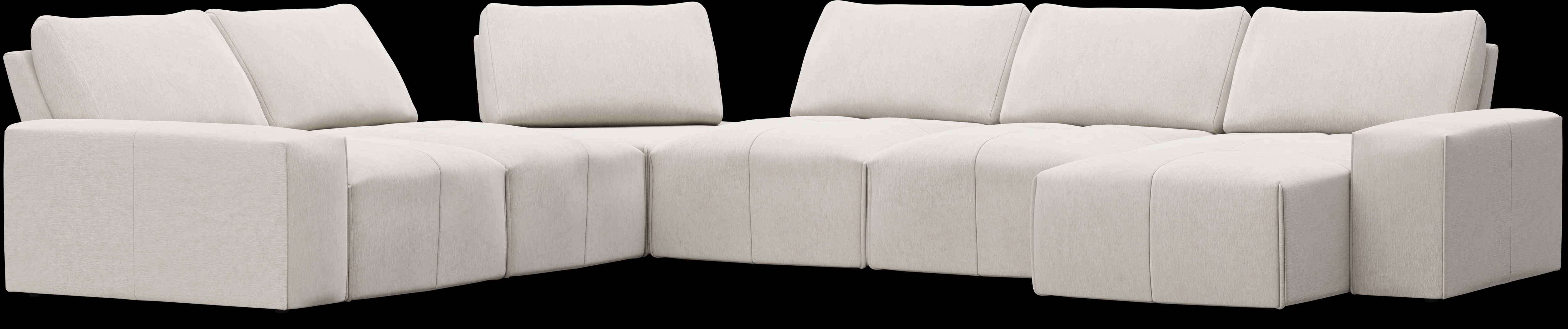 Laney Beige 6 Pc Sectional - Thumbnail - Image 1