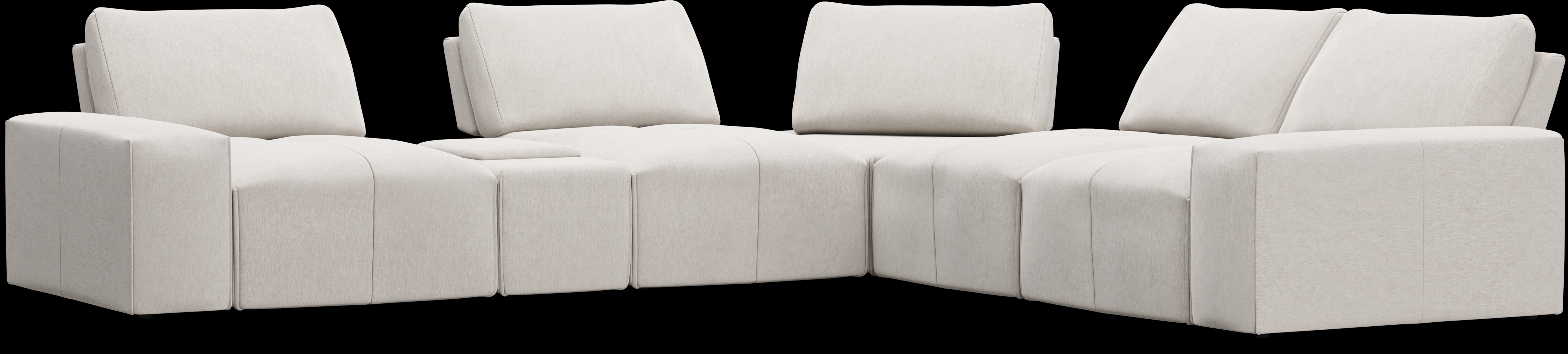 Laney Beige 6 Pc Sectional - Thumbnail - Image 1