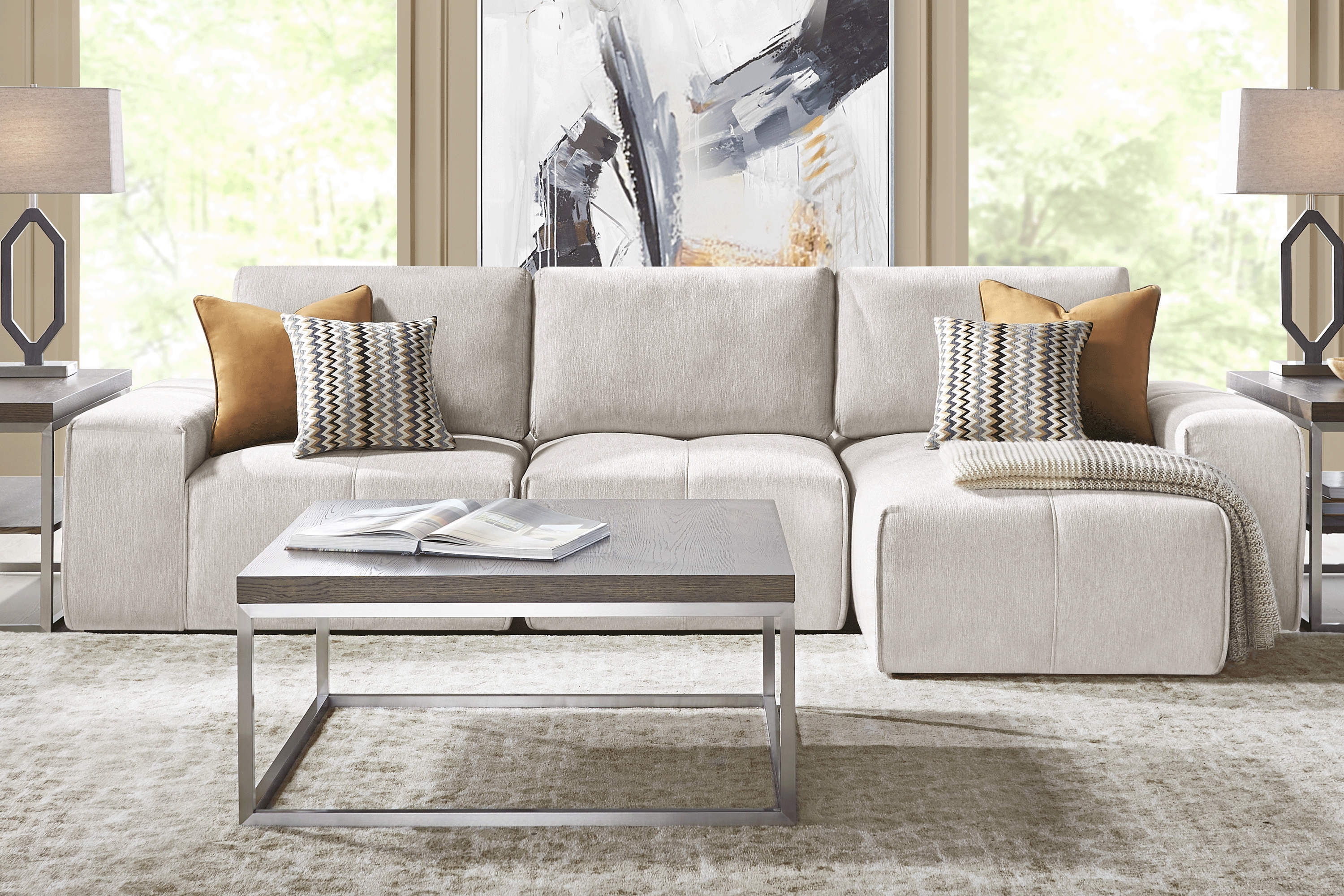 Laney Beige 3 Pc Sectional - Thumbnail - Image 2