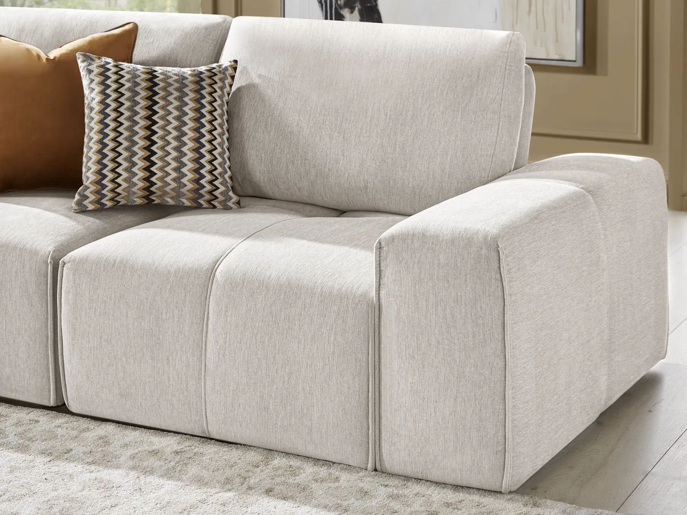 Laney Beige 7 Pc Sectional - Image 6