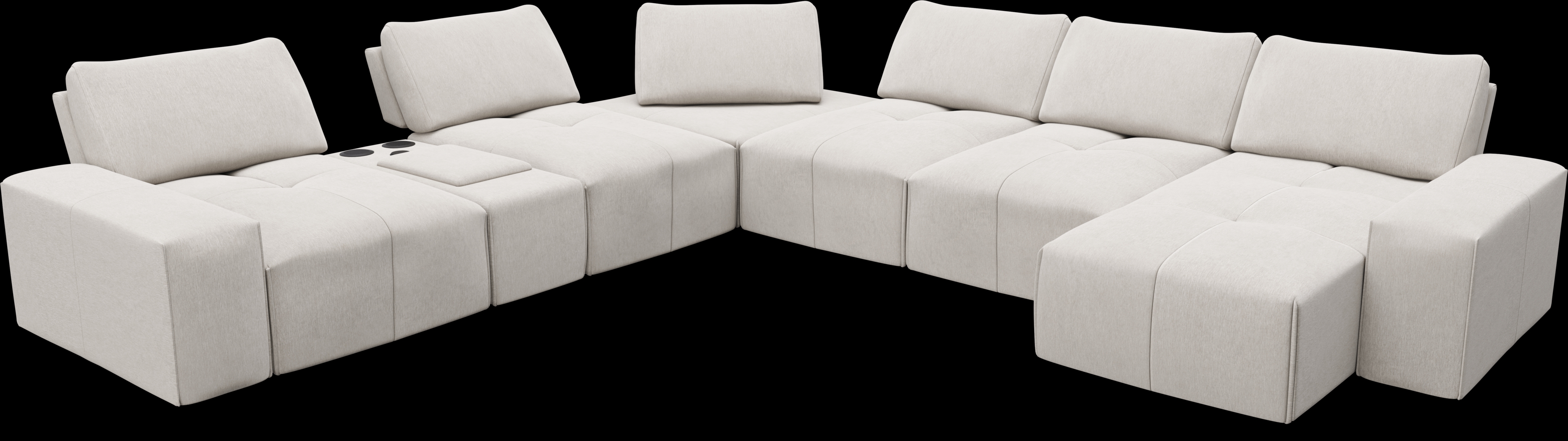 Laney Beige 7 Pc Sectional - Thumbnail - Image 4