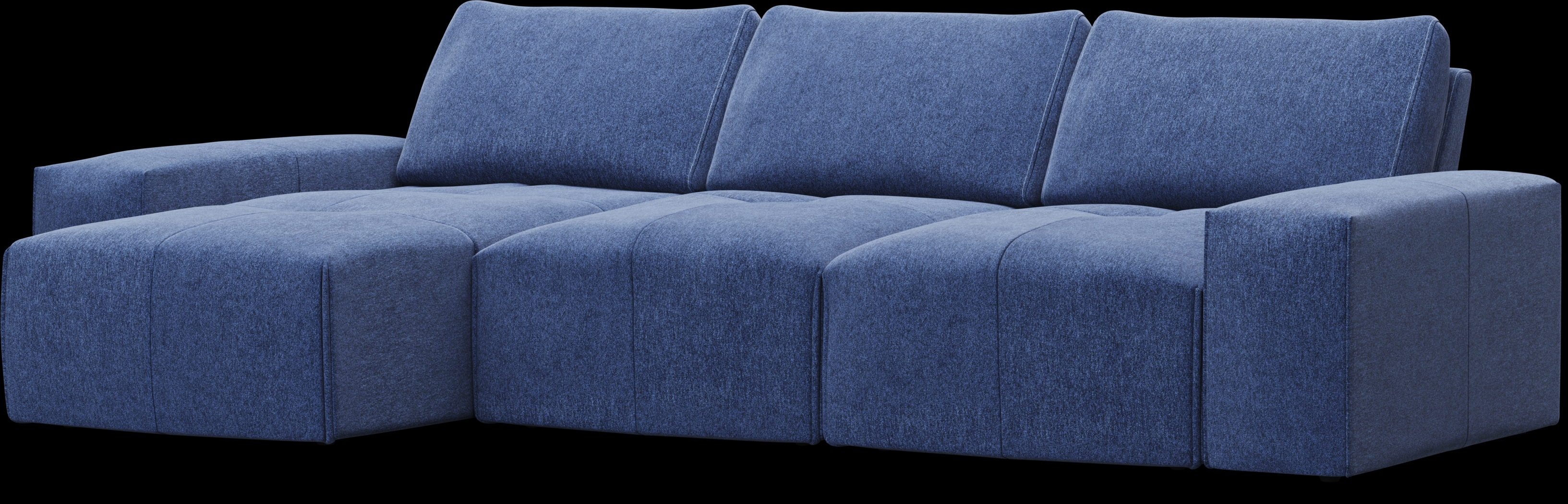 Laney Blue 3 Pc Sectional - Thumbnail - Image 1