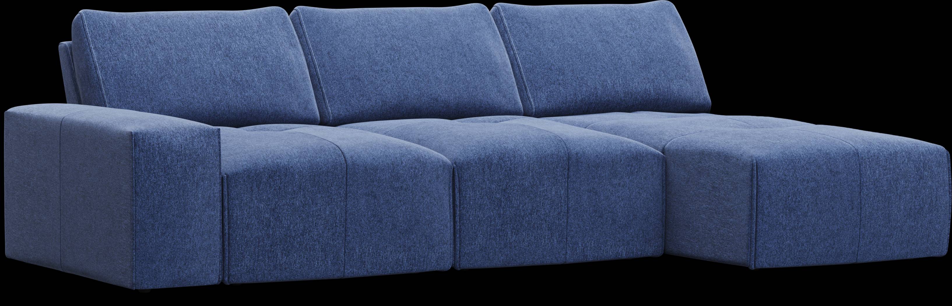 Laney Blue 3 Pc Sectional - Thumbnail - Image 1