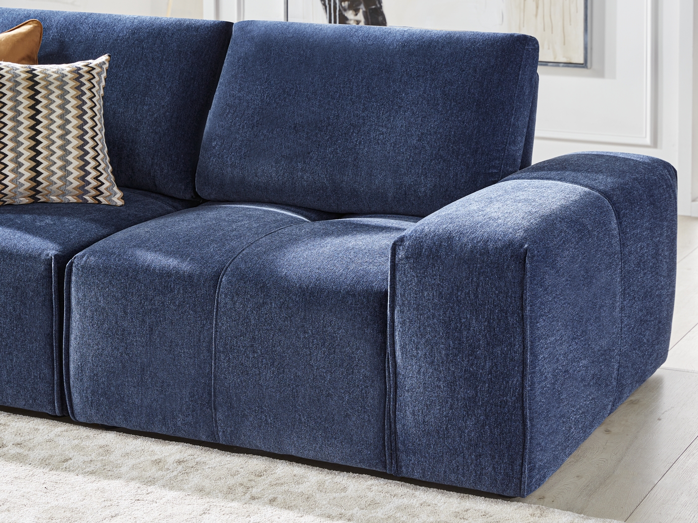 Laney Blue 3 Pc Sectional - Thumbnail - Image 4