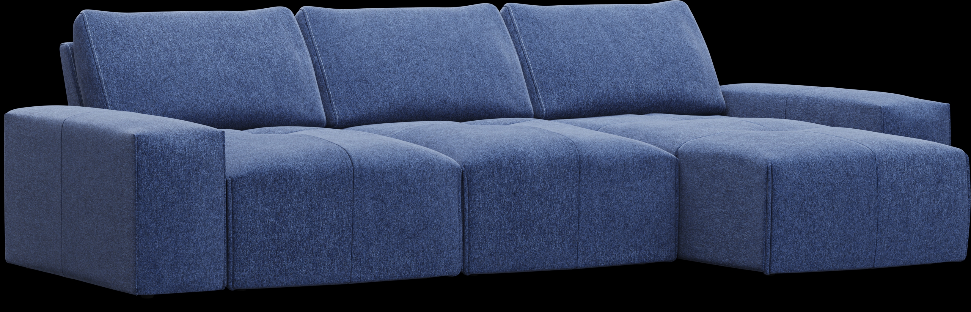 Laney Blue 6 Pc Sectional Living Room - Thumbnail - Image 2