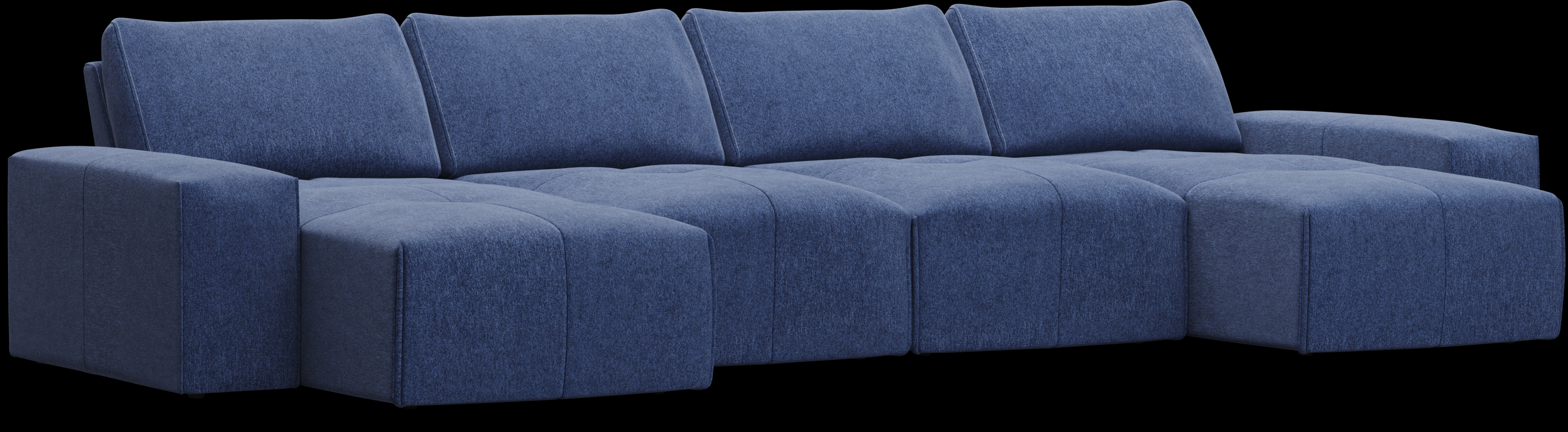 Laney Blue 4 Pc Sectional - Thumbnail - Image 1