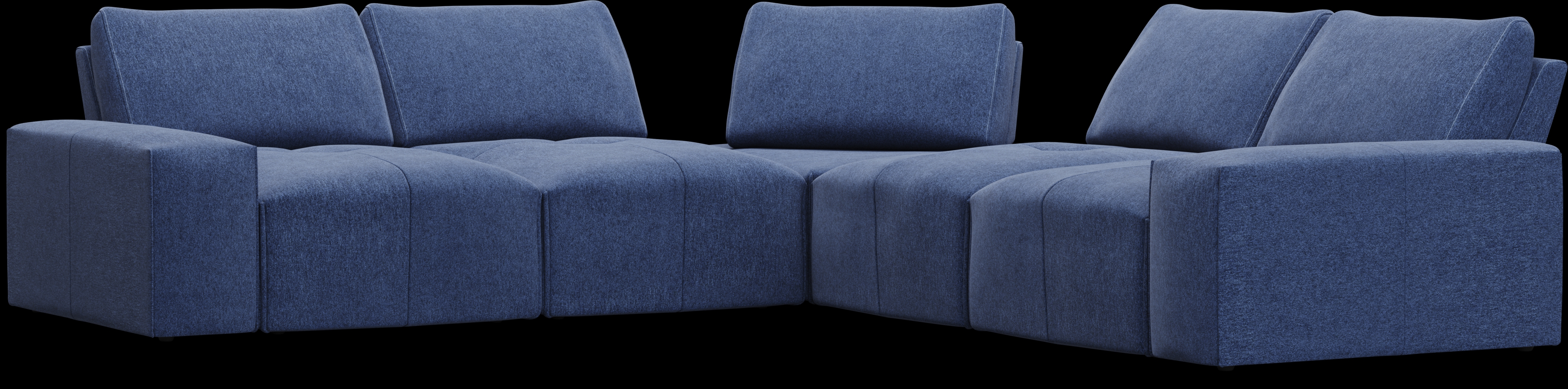 Laney Blue 5 Pc Sectional - Thumbnail - Image 1