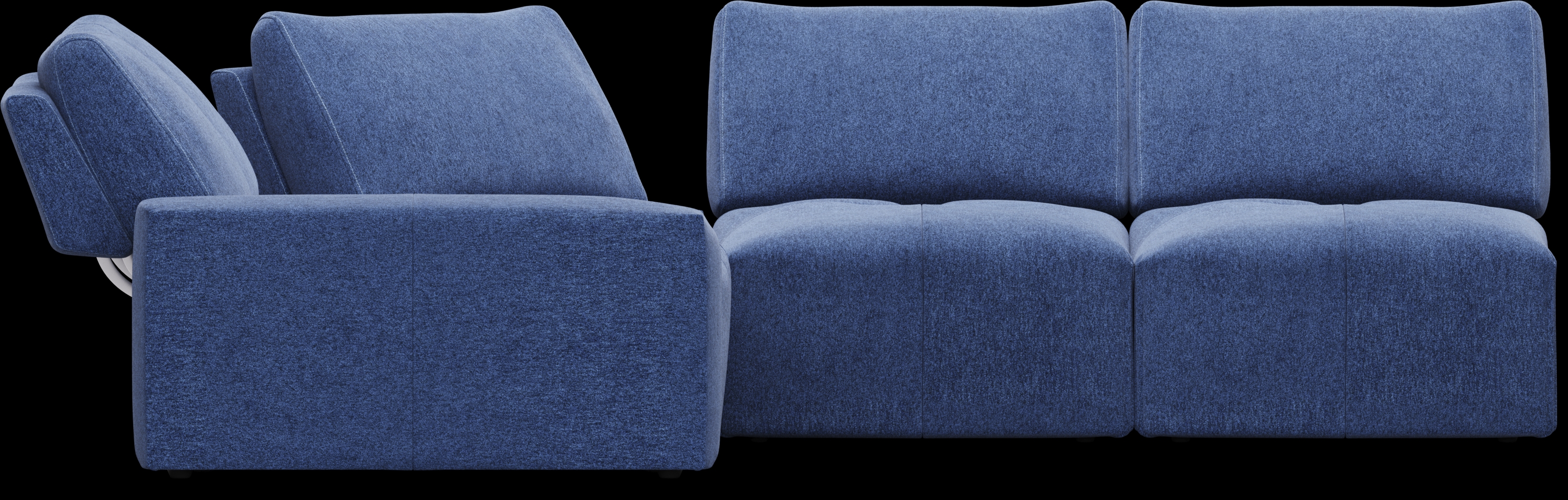 Laney Blue 5 Pc Sectional - Thumbnail - Image 3
