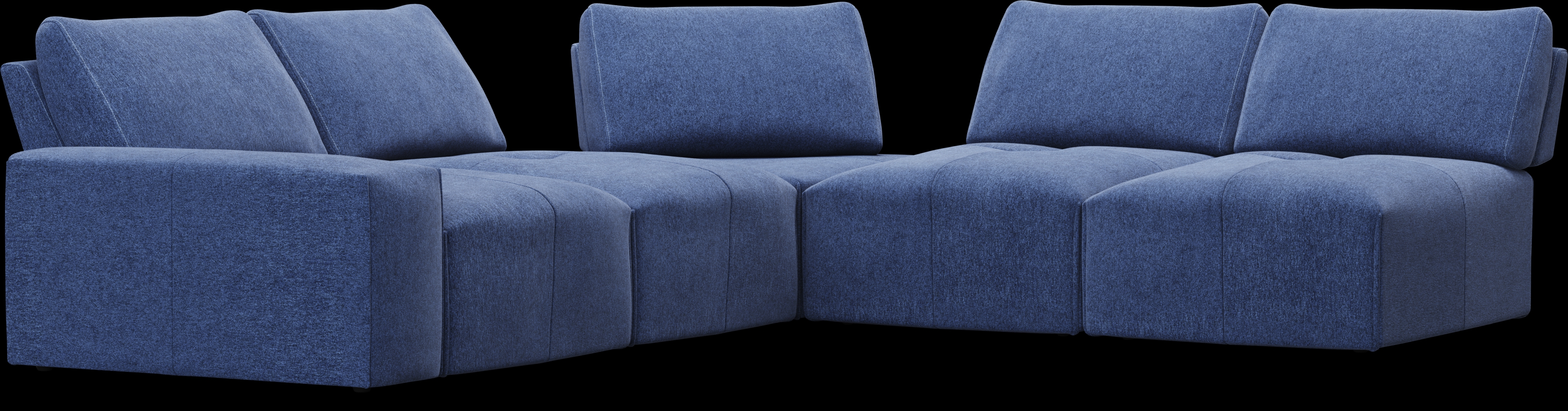 Laney Blue 5 Pc Sectional - Thumbnail - Image 1