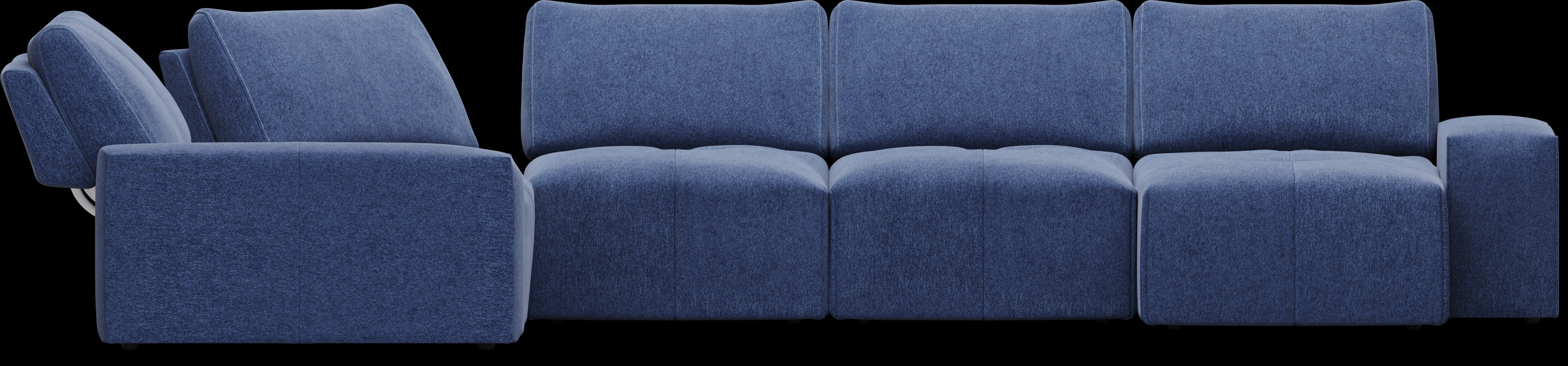 Laney Blue 6 Pc Sectional - Thumbnail - Image 3