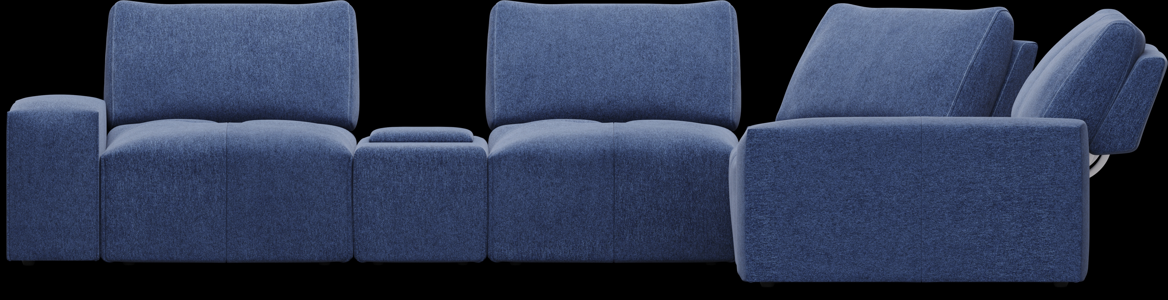 Laney Blue 6 Pc Sectional - Thumbnail - Image 3