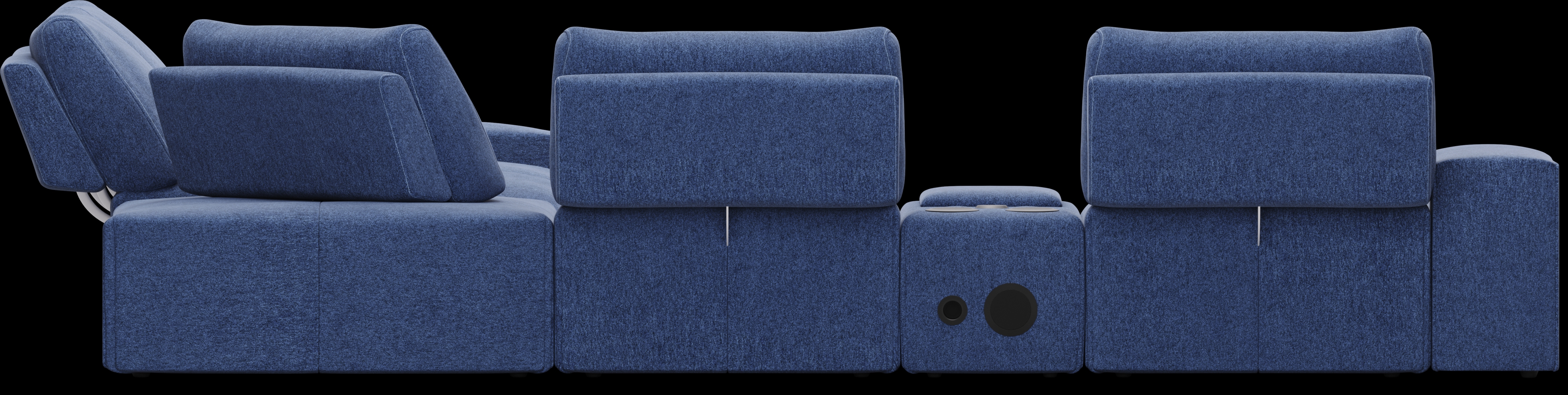 Laney Blue 6 Pc Sectional - Thumbnail - Image 4