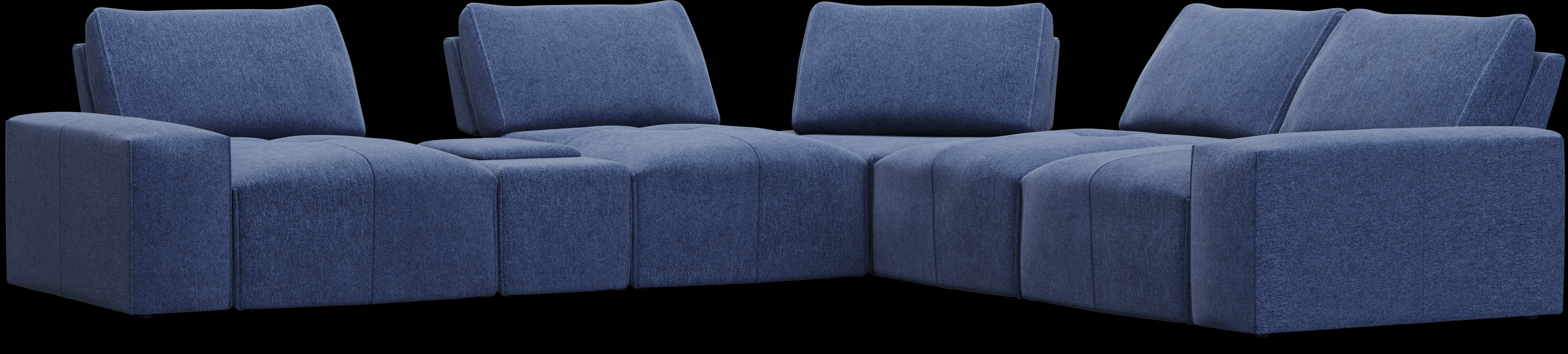 Laney Blue 6 Pc Sectional - Thumbnail - Image 1