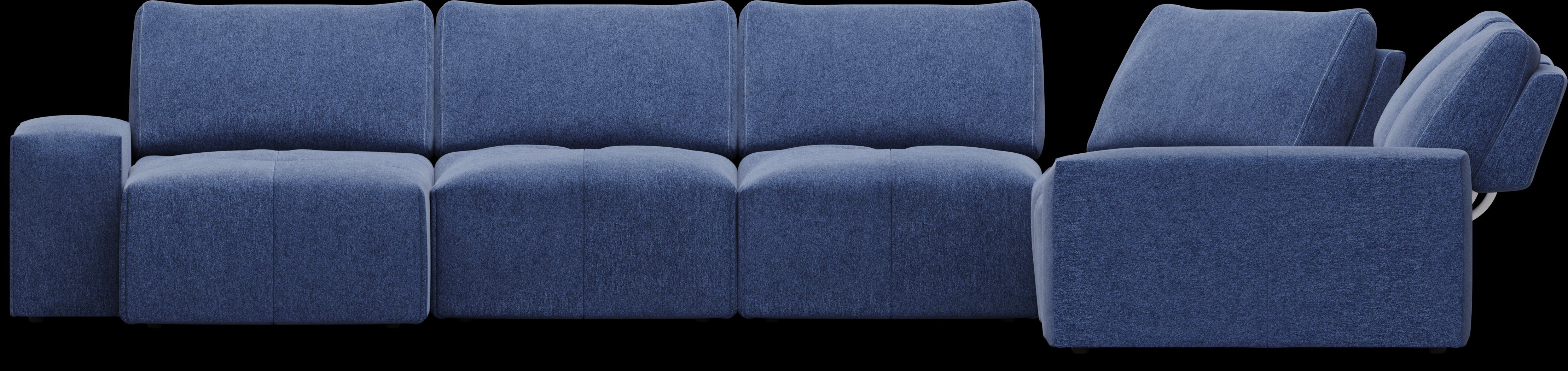 Laney Blue 7 Pc Sectional - Thumbnail - Image 3