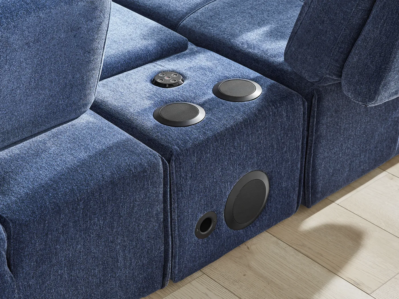 Laney Blue 7 Pc Sectional - Image 5