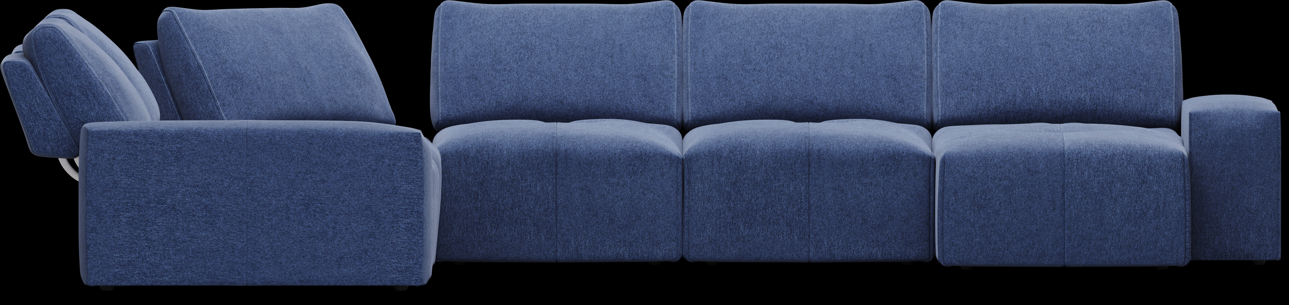 Laney Blue 7 Pc Sectional - Thumbnail - Image 3