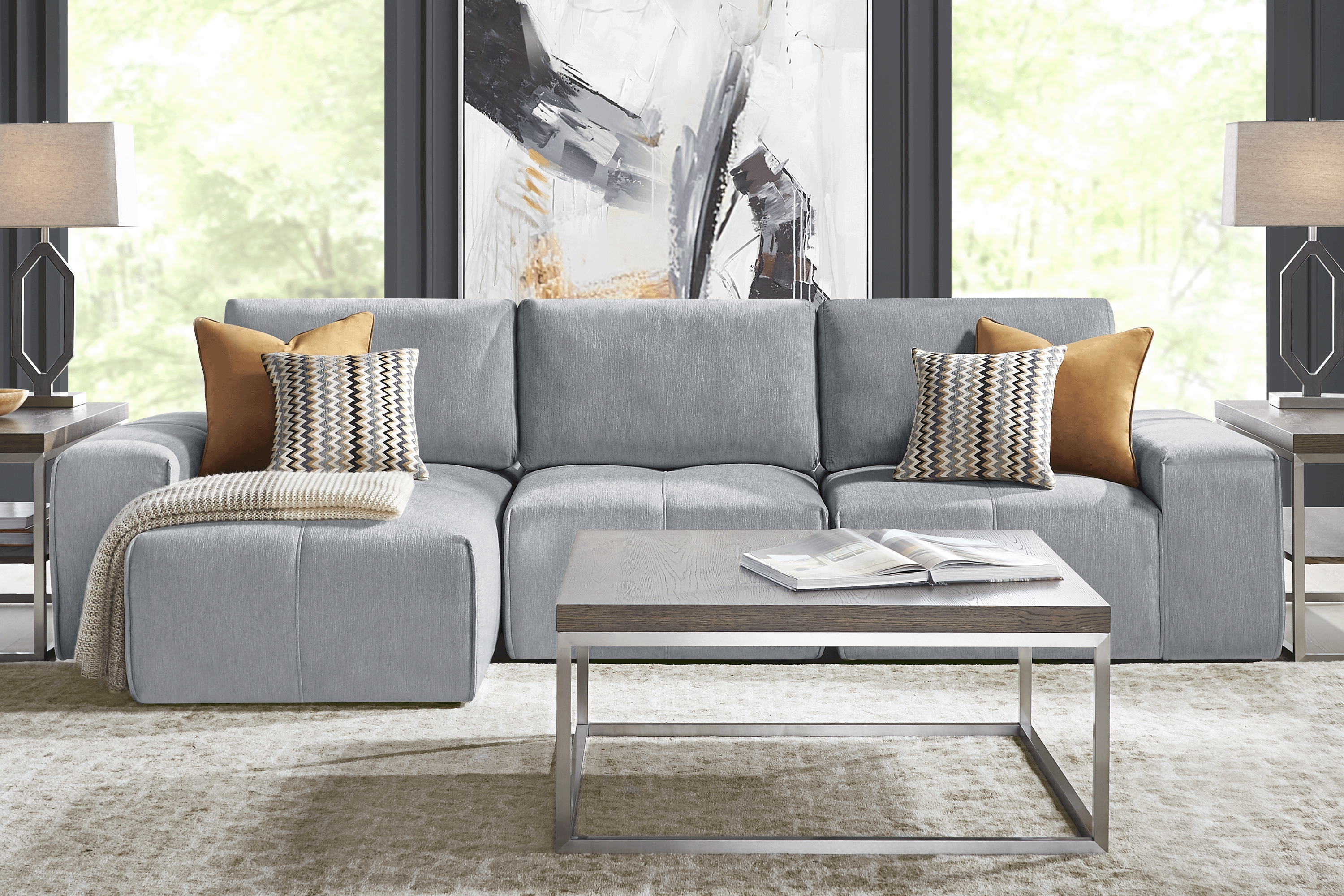 Laney Gray 3 Pc Sectional - Thumbnail - Image 2