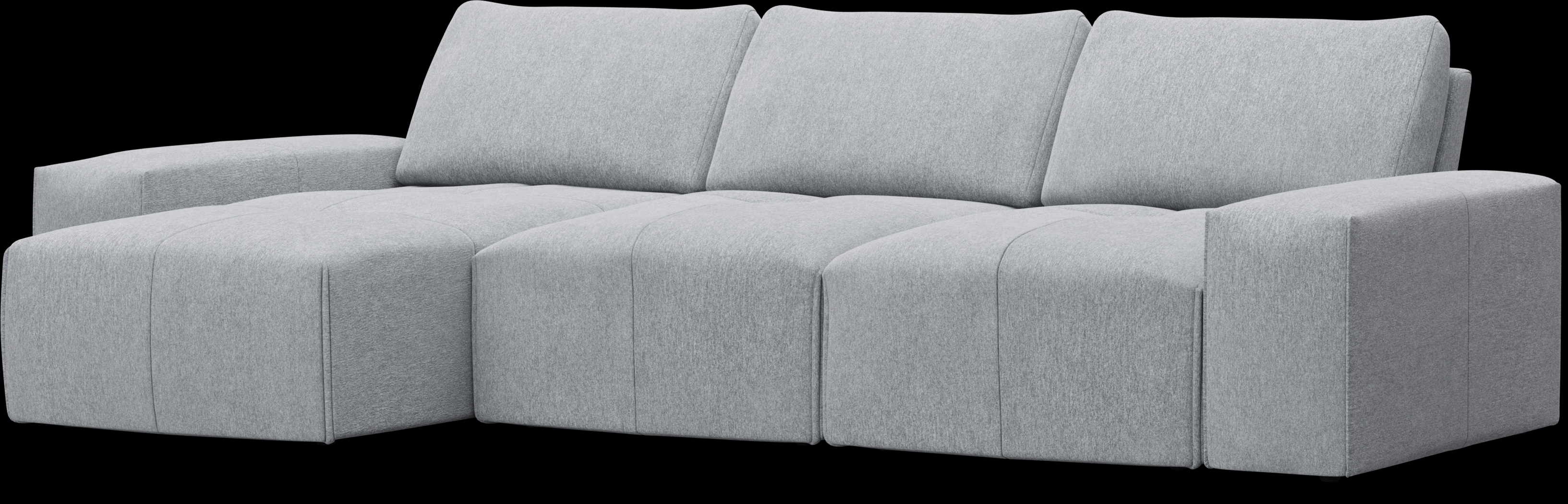 Laney Gray 6 Pc Sectional Living Room - Thumbnail - Image 2