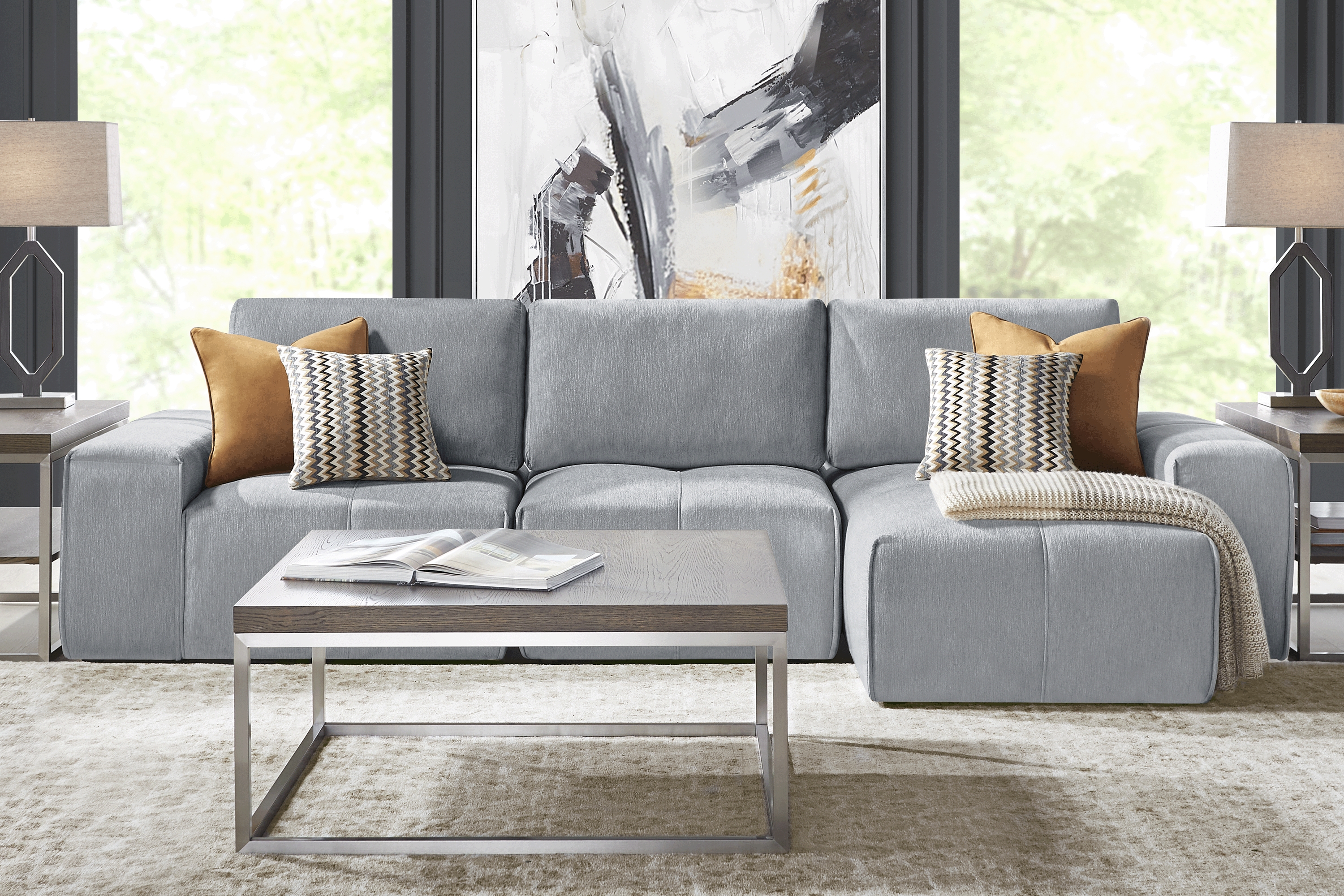 Laney Gray 3 Pc Sectional - Thumbnail - Image 2