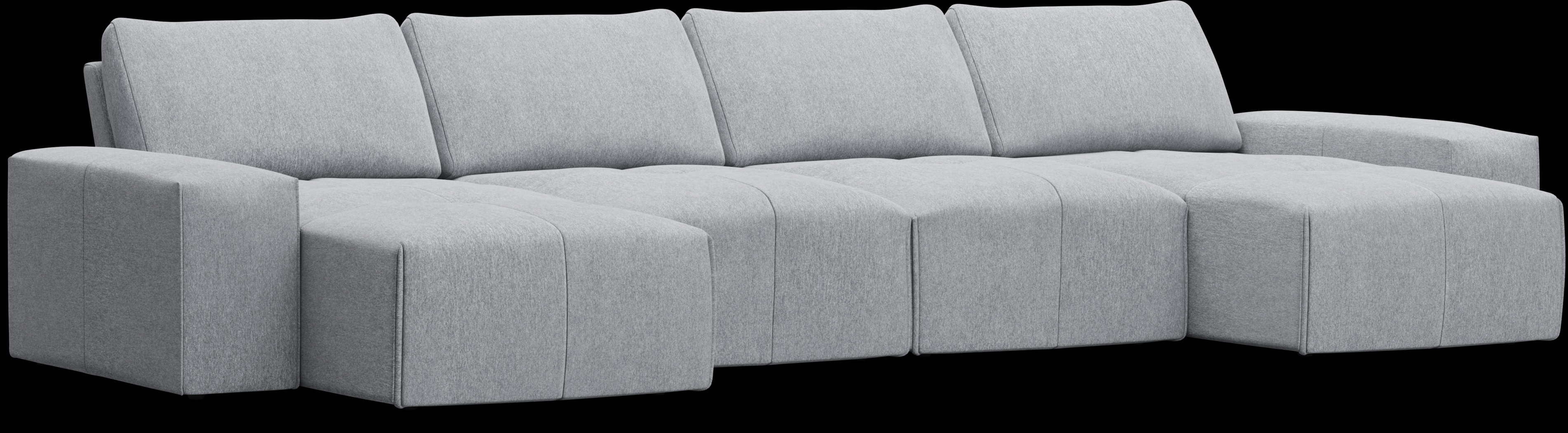 Laney Gray 4 Pc Sectional - Thumbnail - Image 1