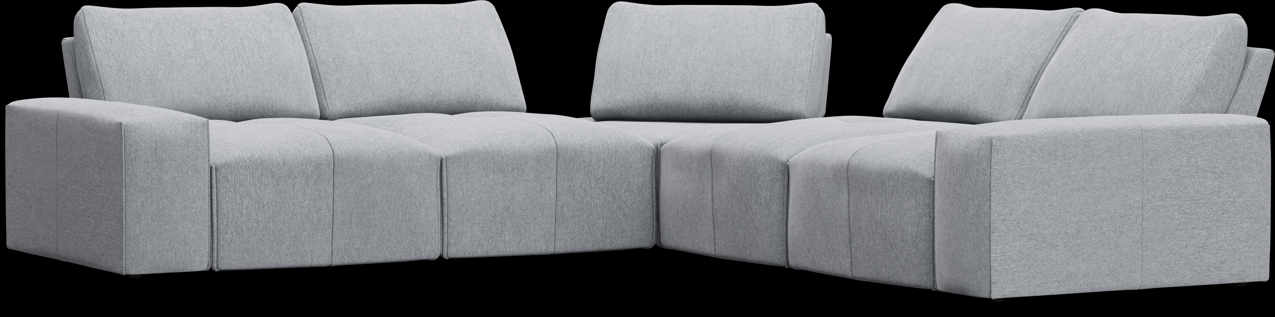 Laney Gray 5 Pc Sectional - Thumbnail - Image 1