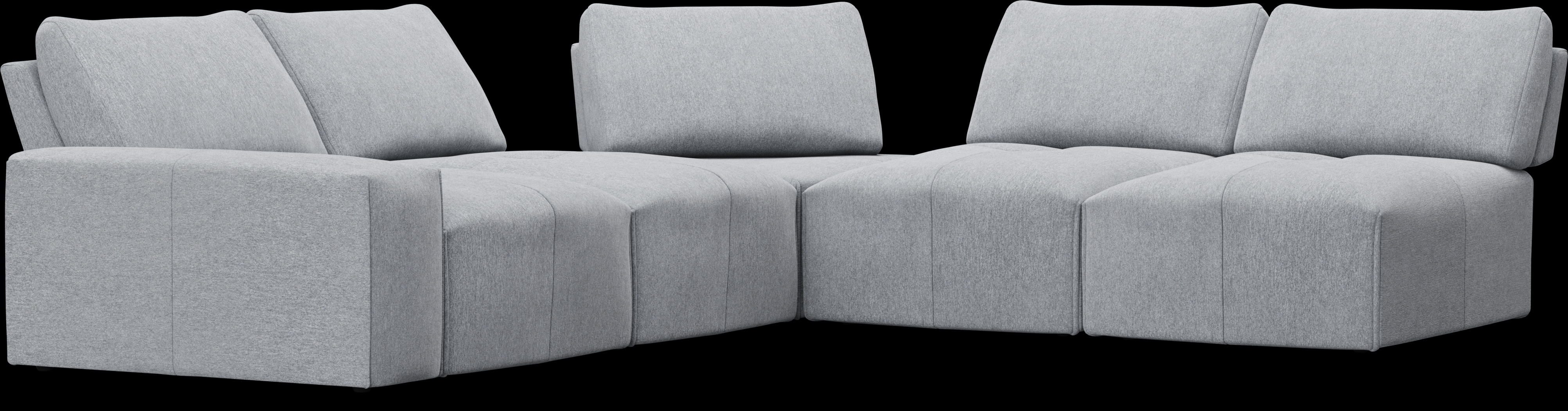 Laney Gray 5 Pc Sectional - Thumbnail - Image 1