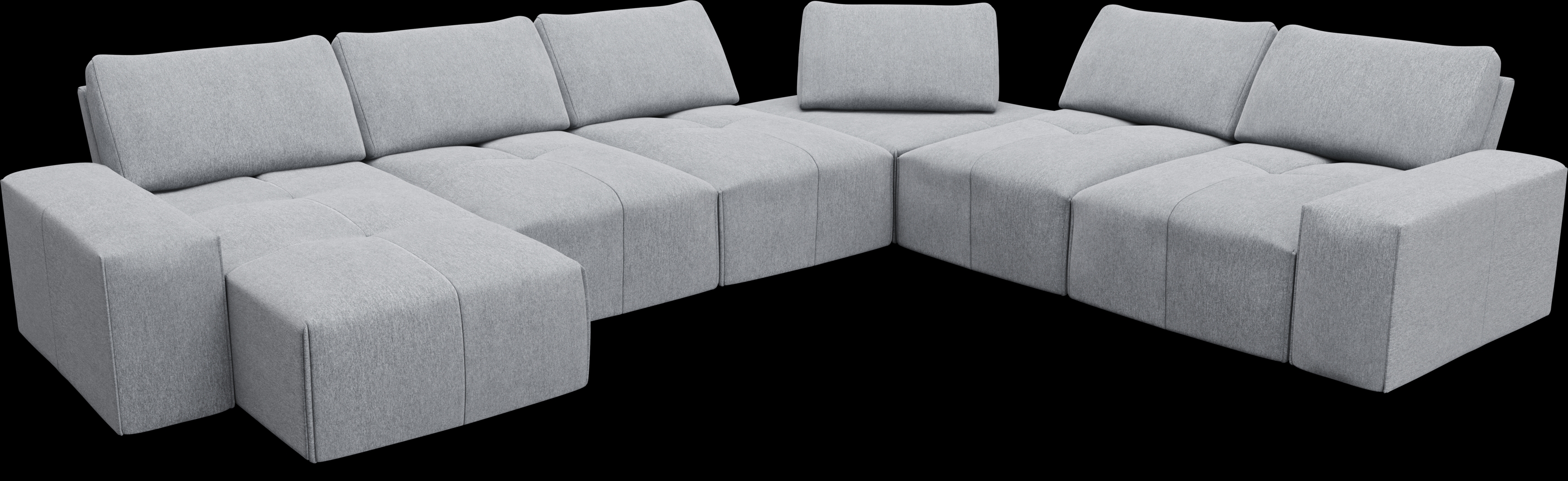 Laney Gray 6 Pc Sectional - Thumbnail - Image 4