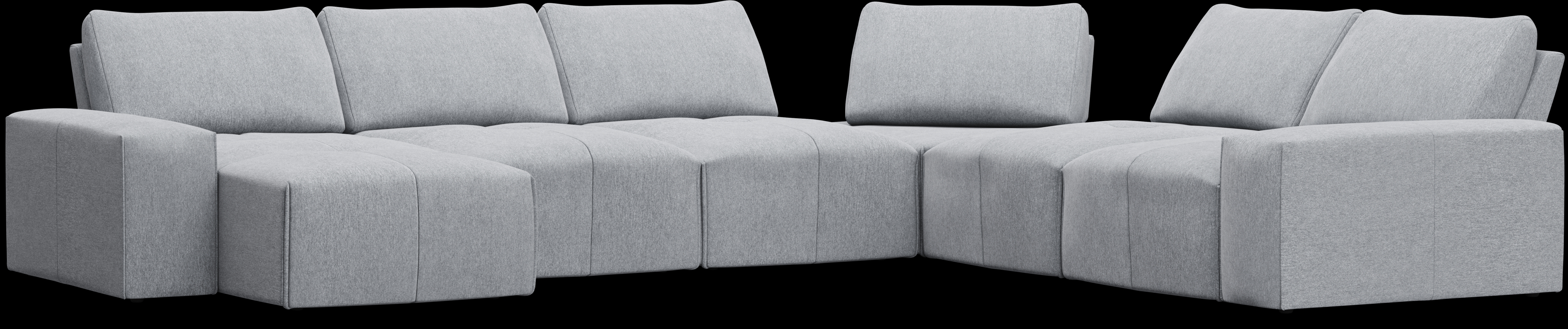 Laney Gray 6 Pc Sectional - Thumbnail - Image 1