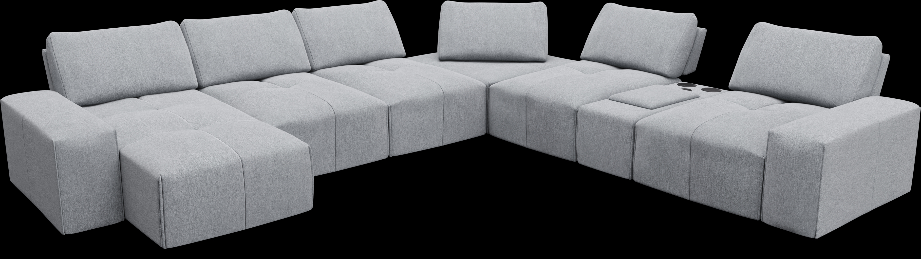 Laney Gray 7 Pc Sectional - Thumbnail - Image 4