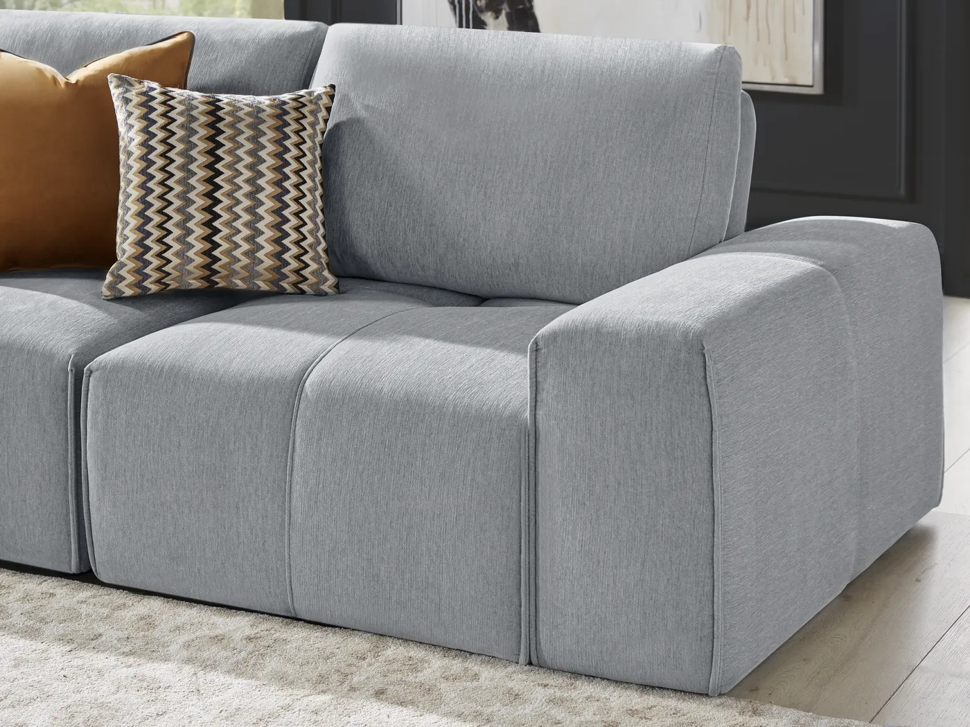 Laney Gray 7 Pc Sectional - Image 7