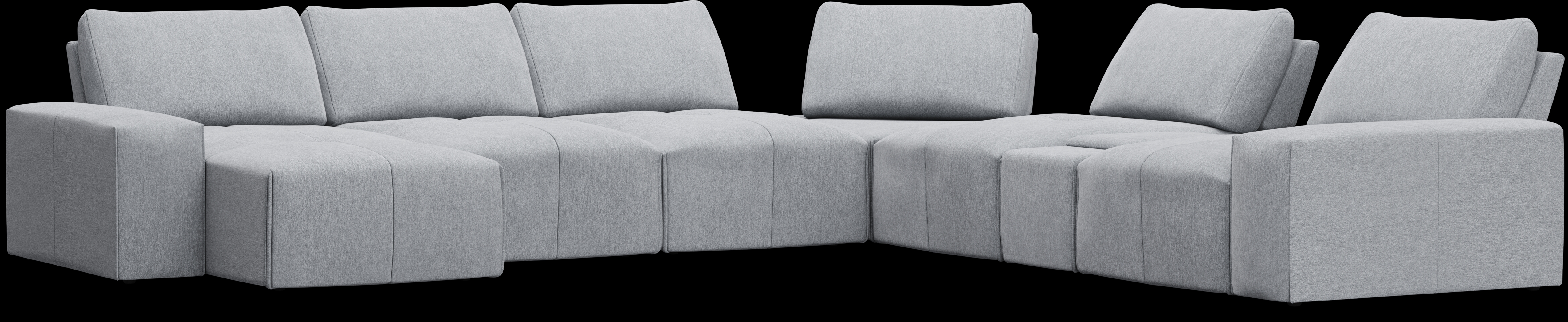 Laney Gray 7 Pc Sectional - Thumbnail - Image 1