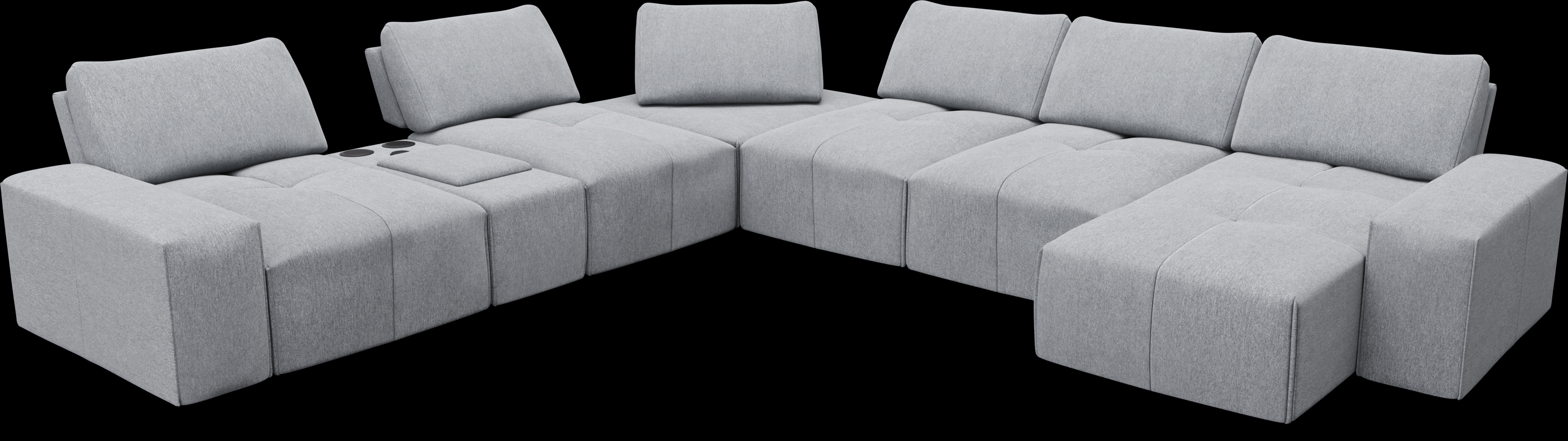 Laney Gray 7 Pc Sectional - Thumbnail - Image 4