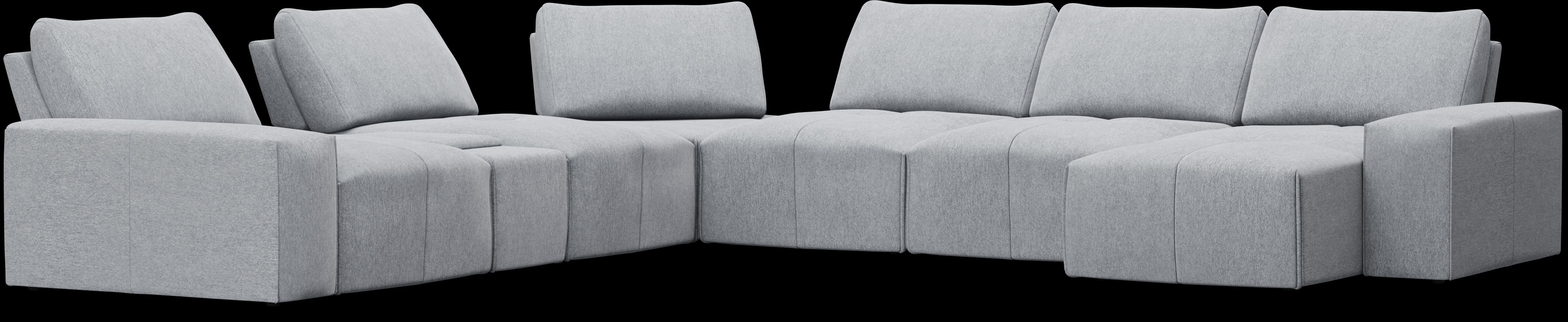 Laney Gray 7 Pc Sectional - Thumbnail - Image 1