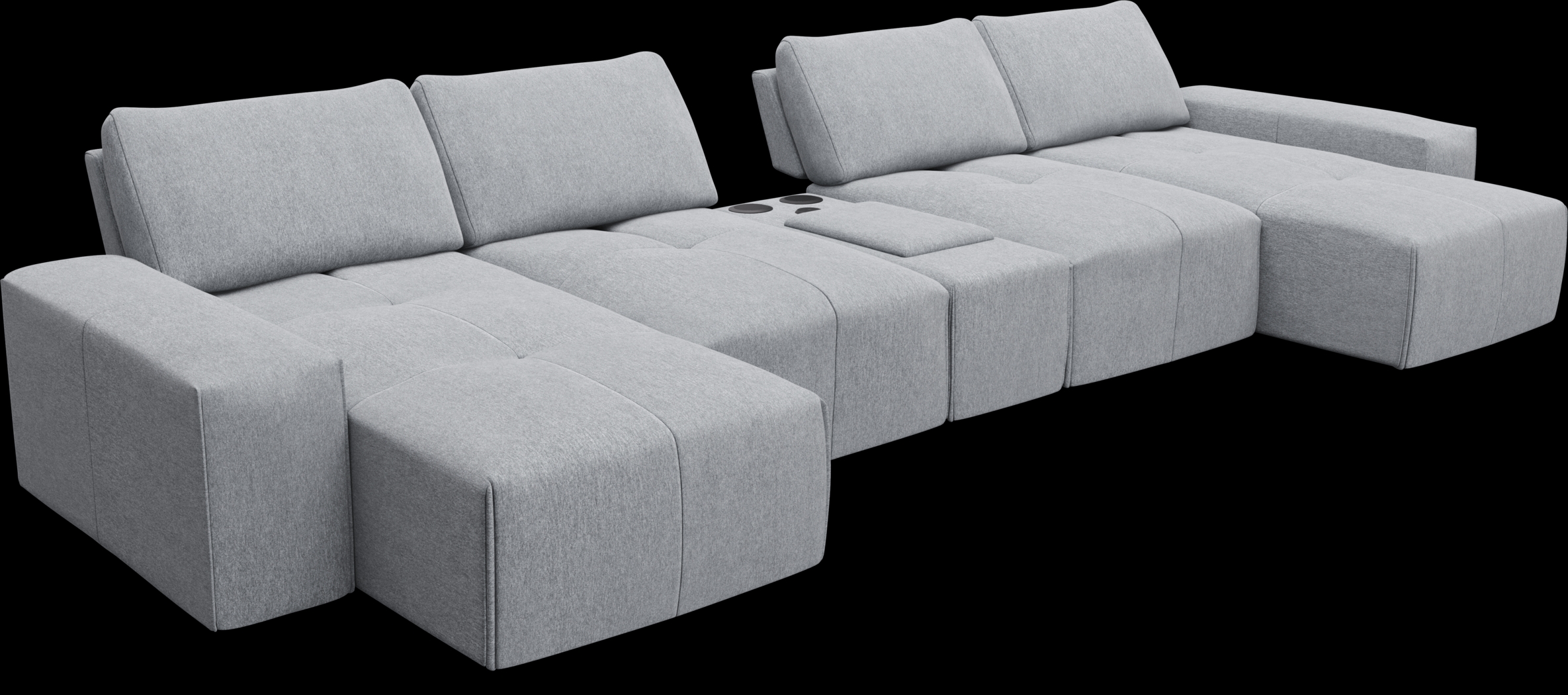 Laney Gray 5 Pc Sectional - Thumbnail - Image 4